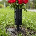 thumbnail image 1 of 2-Pack Floral Cutout Ground Stakes, Plastic Flower Basket Holders for Outdoor Garden, Patio & Cemetery Memorial Decor, 1 of 6