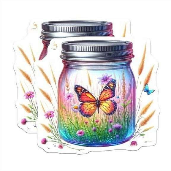 (2 Pack) Floral Design Magnet - 5" On Longest Side - Sticks to Smooth Flat Surfaces - Made in USA - MAG9361