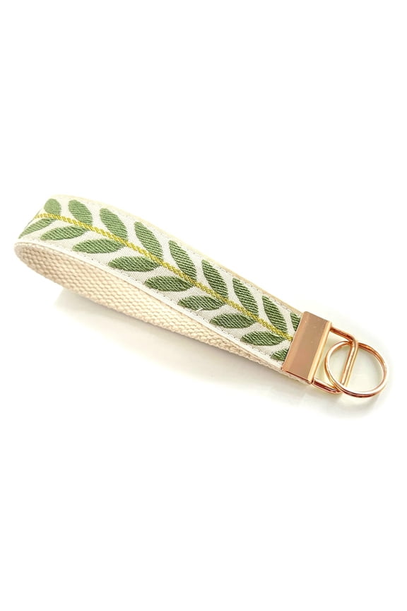 2-Pack Floral Embroidery Wrist Lanyard, Keychain Wristlet Strap for Keys & Phones, Boho Style