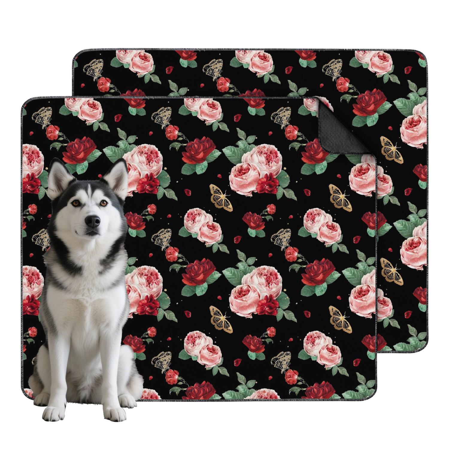 Visual Reference: 2 Pack Floral Washable Pet Training Mats Large 35X41 Inch
