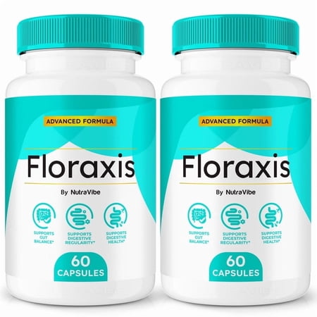 (2 Pack) Floraxis Capsules – Gentle Gut & Digestive Support Formula for Balance & Wellness | Easy-to-Take Capsules (120 Capsules)