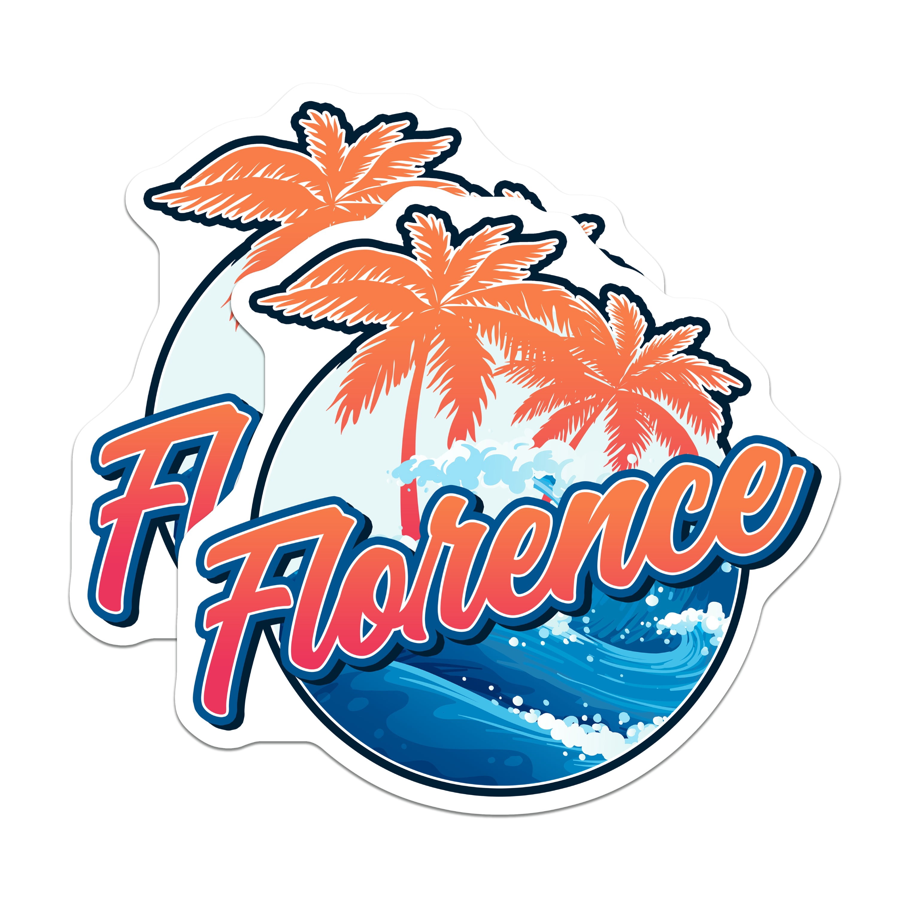 (2 Pack) Florence Stickers - Italy Stickers - City Travel Stickers - 5 ...