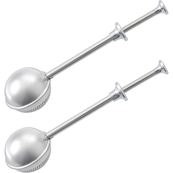 2 Pack Flour Duster for Baking, Stainless Steel flour sifter with One-Handed Spring Handle, Fine Mesh Baking Dusting Wand for Powdered Sugar, Cocoa, Spices, Even Sprinkle