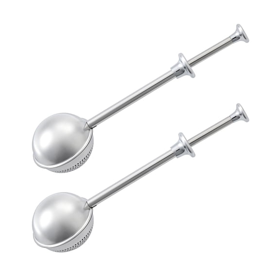 2 Pack Flour Duster for Baking, Stainless Steel flour sifter with One-Handed Spring Handle, Fine Mesh Baking Dusting Wand for Powdered Sugar, Cocoa, Spices, Even Sprinkle