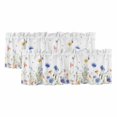thumbnail image 1 of 2 Pack Flower Leaf Valance for Window Butterfly Flowers Spring Kitchen Valance Rod Pocket Short Curtain Topper Decorative Window Treatment for Living Room Bedroom 42"x12", 1 of 8