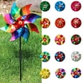 thumbnail image 1 of 2 Pack Flower Pinwheels Wind Spinners for Yard and Garden, Sequined Reflective Windmill Ornament Spinner for Patio Lawn Party Outdoor, 1 of 3