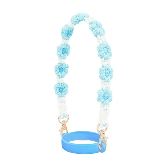 2-Pack Flower Water Bottle Lanyards | Adjustable Daisy Design Cup Straps with Pendant | Portable Hanging Carrying Solution for Hiking & Travel