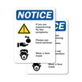 thumbnail image 1 of (2 Pack) Flu Symptoms OSHA Notice Sign 10 Inch X 14 Inch Vinyl Label Decal Sticker Weather Resistant, UV Protected for Workplace, Business, and Construction Site, Made in the USA, 1 of 7