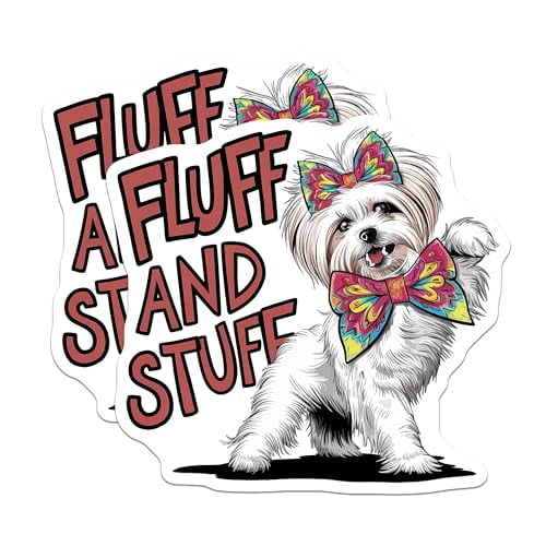 (2 Pack) Fluff and Stuff Dog Magnets Magnets - Cute Pet Decor - 5" On Longest Side - Made in USA - Sticks to Refrigerators & Metal Surfaces - MAG8520