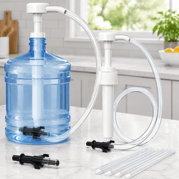 2 Pack Fluid Pump, Fluid Pump for Quart Bottles, 10cc Per Pump Stroke, Transmission Fluid Pump with 3rd Hand Adapter, Transfer Gear Oil Transmission and Differential Fluid Pump
