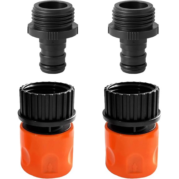 2 Pack Flush Adapter Kit Quick Connect Hose Attachment Jet Ski Accessories Motor Hardware Marine Part Boat Engine Cleaning Tool