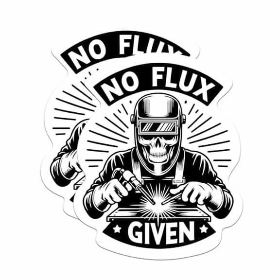 (2 Pack) No Flux Given Magnets - Funny Welder Magnets - 5 Inches On Longest Side - Premium Magnet - for Cars, Refrigerators, Toolboxes - Made in USA - MAG2223