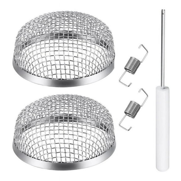 2 Pack Flying Insect Screen Stainless Steel RV Furnace Vent Cover Mesh with Tools Camping Accessories