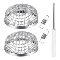 2 Pack Flying Insect Screen Stainless Steel RV Furnace Vent Cover Mesh with Tools Camping Accessories