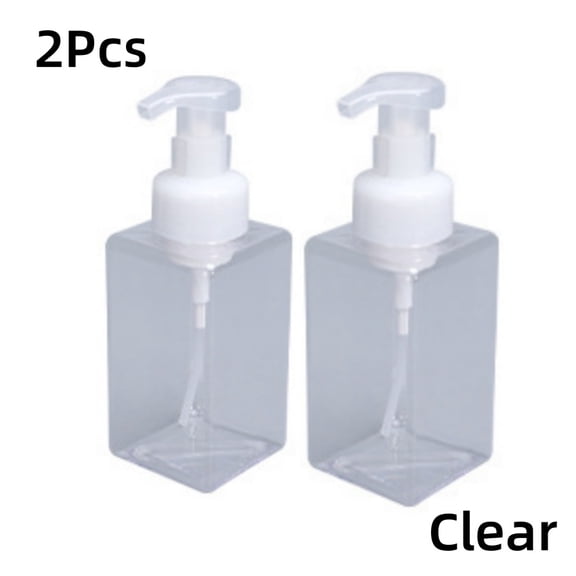 【2 Pack Foaming Soap Dispensers】15oz/450ml Pump Bottles for DIY Liquid Soap, Dish Soap & Body Wash