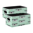thumbnail image 1 of 2 Pack Foldable Felt Storage Cubes 10.1×6.3×4.7in Open Home Storage Bins for Organizing Shelf, Mint Schnauzers Printed, 1 of 6