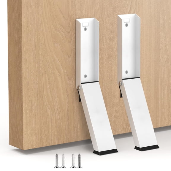 2-Pack Foldable Foot-Operated Door Stops, No-Drill Bottom Mount Kick Stops for Door & Noise Block
