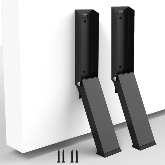 2-Pack Foldable Foot-Operated Door Stops, No-Drill Bottom Mount Kick Stops for Door & Noise Block