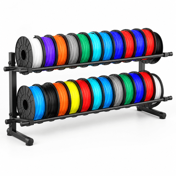 2 Pack Foldable Heavy Duty Metal Wall Mount Shelving for 3D Printer Filament Accessories
