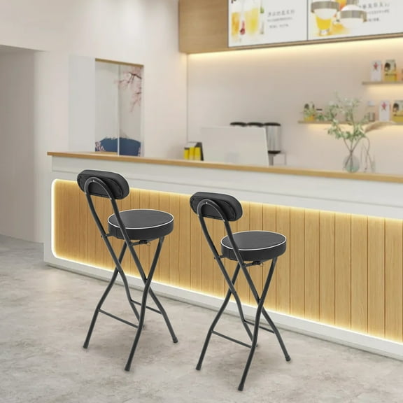 2-Pack Foldable High Chairs, 275lb Capacity, Portable for Indoor & Outdoor Use