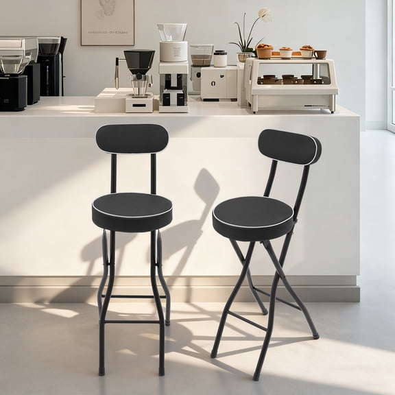 2-Pack Foldable High Chairs, 275lb Capacity, Portable for Indoor & Outdoor Use