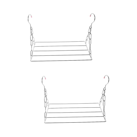 2 Pack Foldable Laundry Drying Rack 40X25X24CM Silver