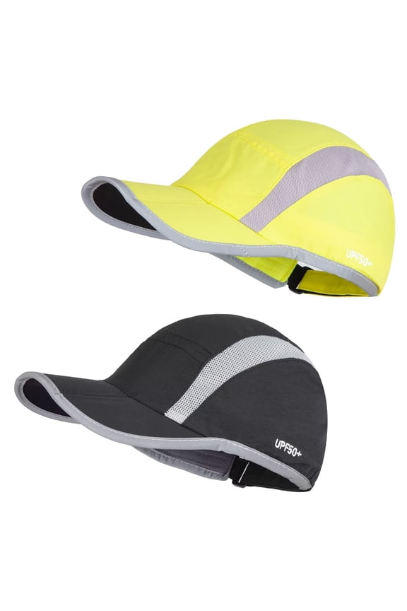 2 Pack Foldable Sports Hat with UPF 50+ Sun Protection Baseball Cap for Men Women Running Cap Quick Dry Portable Hat
