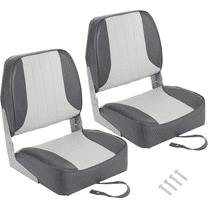 2 Pack Folding Boat Seats Low Back,Folding Fishing Boat Seat Stainless Steel Screws Included,Waterproof Captain Boat Seat for Sightseeing Boat,Speedboat