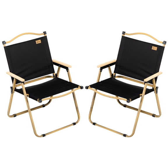 2 Pack Folding Camping Chairs, Lightweight & Portable For Festival, Beach. Black. Quick And Easy Fold With Handles. Steel, Fabric. , Non-slip Feet. 21.25"l X 23.25"w 30.75"h. 5.6lb 2 Chair, Chair