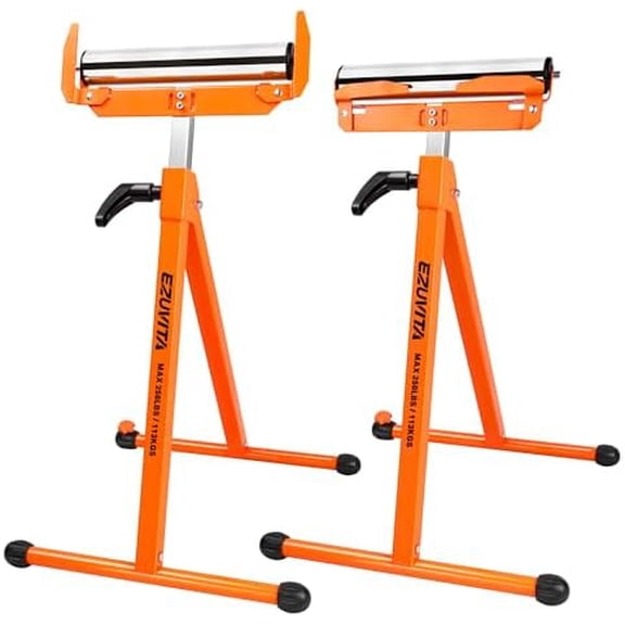 2-Pack Folding Roller Stands, 250 LBS Load Capacity Per Stand, 2843.5" Adjustable Height, Stable Support for Table Saw Outfeed & Woodworking$$Tools & Hardware Other