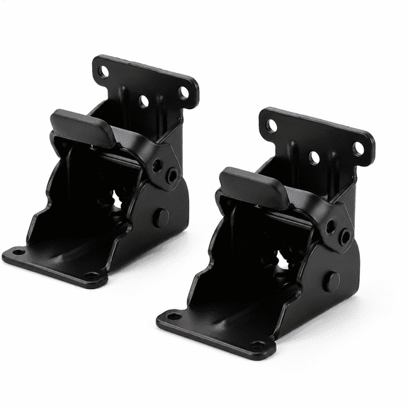 2 Pack Folding Table Legs Hinge Hardware, 90 Degree Self Locking Foldable Bracket, Space Saving Adjustable Hinge for Dining Table, Workbench, DIY Furniture, Black