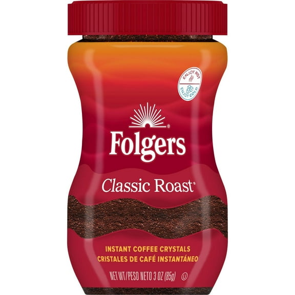 2 Pack Folgers Classic Roast Instant Coffee