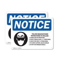 thumbnail image 1 of (2 Pack) Follow Manufacturer Instructions OSHA Notice Sign 18 Inch X 12 Inch Plastic Sign, Weather Resistant, UV Protected for Workplace, Business, and Construction Site, Made in the, 1 of 8