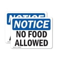 thumbnail image 1 of (2 Pack) No Food Allowed OSHA Notice Sign 10 Inch X 7 Inch Vinyl Label Decal Sticker Weather Resistant, UV Protected for Workplace, Business, and Construction Site, Made in the USA, 1 of 7