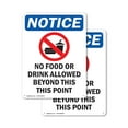 thumbnail image 1 of (2 Pack) No Food Or Drink Allowed OSHA Notice Sign 18 Inch X 24 Inch Indoor / Outdoor Rust-Free Aluminum Metal Signs for Workplace, Workshop, and Construction Site, Made in the USA, 1 of 8