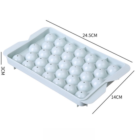 2 Pack Food Grade Silicone Ice Cube Molds, Mini Round Sphere Ice Trays with Lid, Reusable Freezer Ice Ball Molds for Home Kitchen