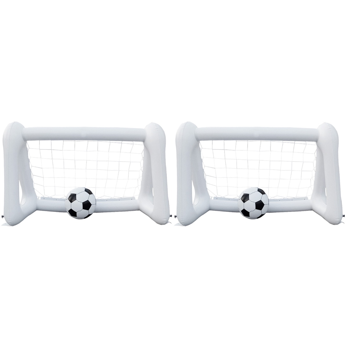 2 Pack Football Inflatable Soccer Goal Indoor Portable Inflation White