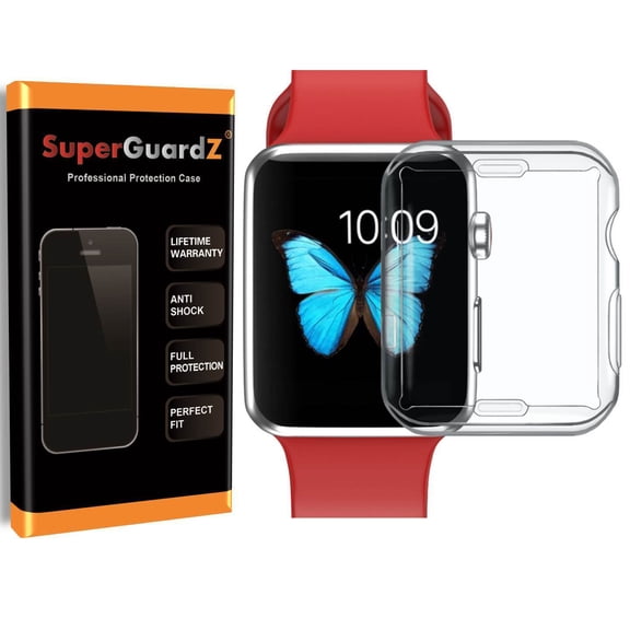 [2-Pack] For Apple Watch 38 mm (1st Gen) Case, SuperGuardZ Slim Heavy-Duty Shockproof Protection  Armor Shield Guard