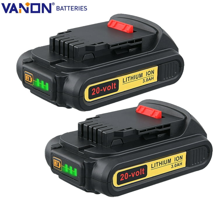 2 Pack For DEWALT DCB203 2 20V 3Ah Lithium Ion Battery DCB201 DCB207 DCB200 2 DCB203 DCB207 2 Compact Power Tool