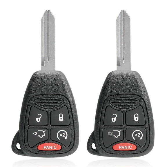2 Pack For Dodge Chrysler Keyless 5 Button Remote M3N5WY72XX OHT692427AA OHT692713AA