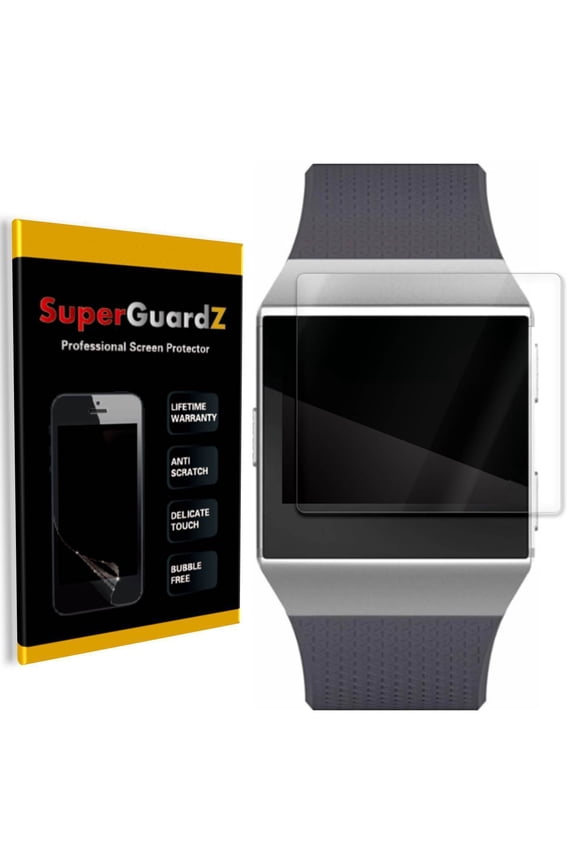 [2-Pack] For Fitbit Ionic - SuperGuardZ [FULL COVER] Screen Protector, HD Clear, Anti-Scratch, Anti-Bubble