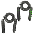 thumbnail image 1 of 2 Pack For Fitness Home Exercise Boxing, Workout Fumping Rope For Adult/Kids With Adjustable Length - Black Green + All Black, 1 of 5