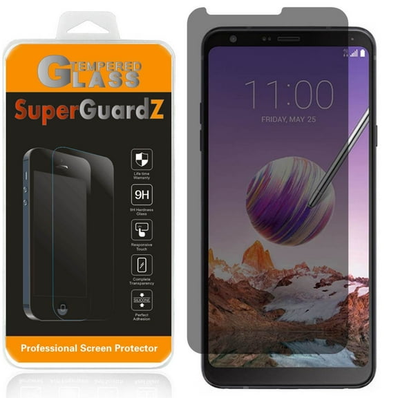 [2-Pack] For LG Stylo 4 SuperGuardZ Tempered Glass Screen Protector [Privacy Anti-Spy], Keep Your Screen Secret, 9H Anti-Scratch, Anti-Bubble