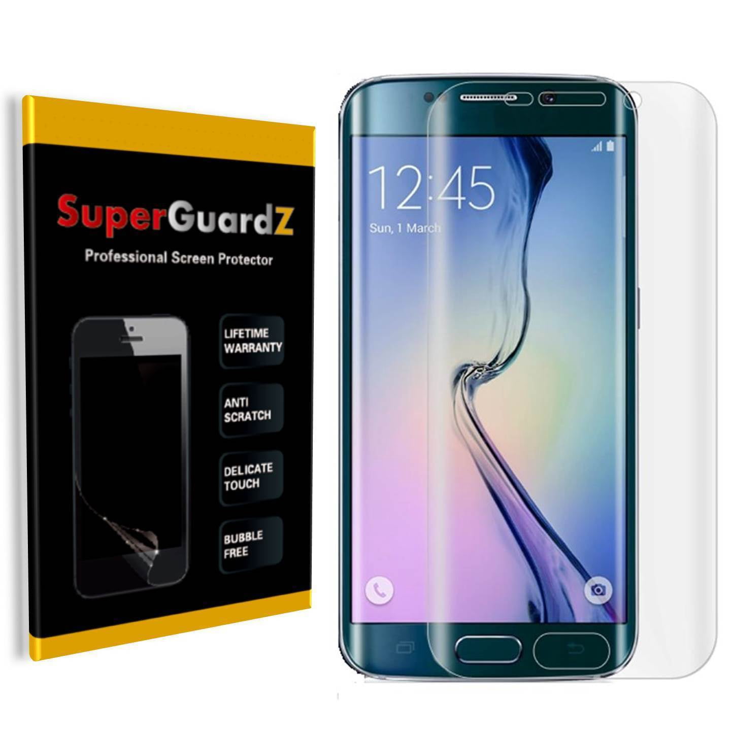 [2-Pack] For Samsung Galaxy S6 Edge - SuperGuardZ 3D Curved [FULL COVER ...