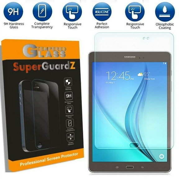 [2-Pack] For Samsung Galaxy Tab A 8.0 - SuperGuardZ Tempered Glass Screen Protector [Anti-Scratch, Anti-Bubble] + 4-in-1 LED Stylus Pen