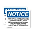 thumbnail image 1 of (2 Pack) For The Privacy Of Our Patients Use Of Cell OSHA Notice Sign, 1 of 7