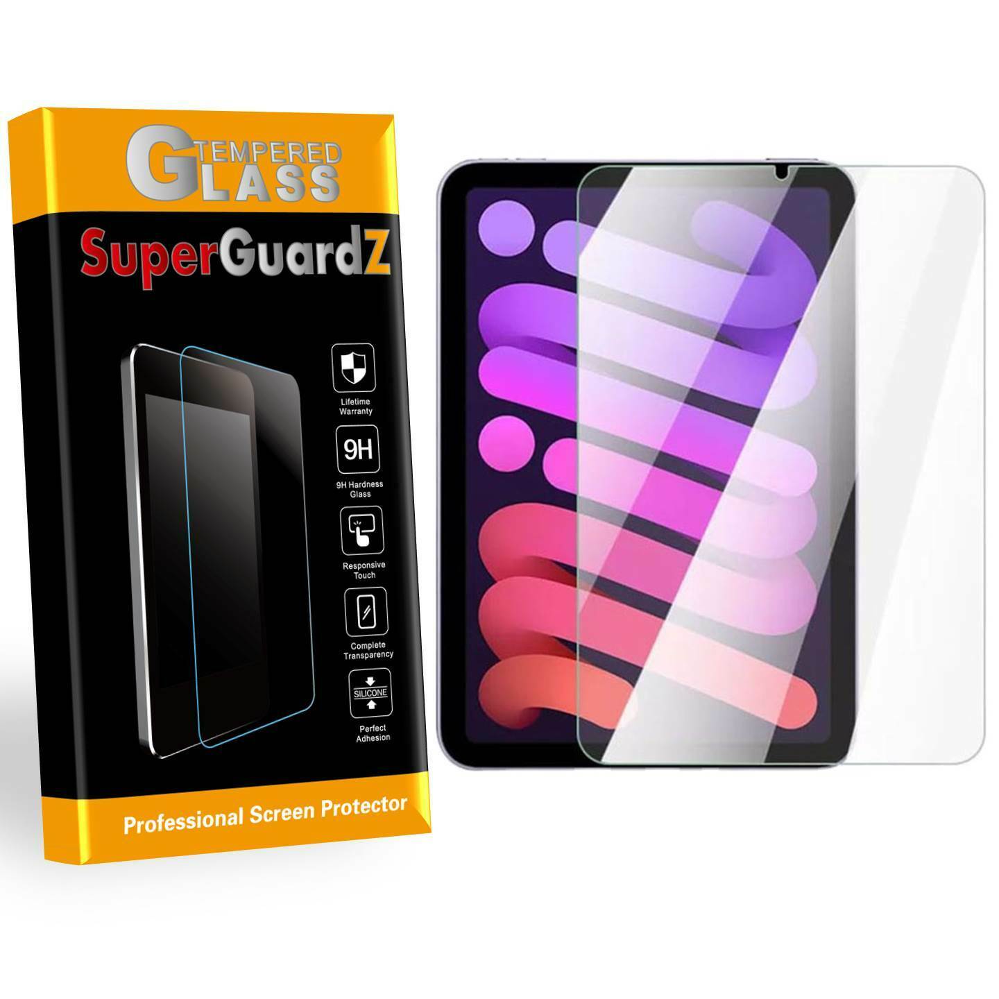 [2-Pack] For iPad Mini 7 (2024 Released) - SuperGuardZ Tempered Glass ...