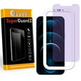 thumbnail image 1 of [2-Pack] For iPhone X - SuperGuardZ Anti Blue Light [Eye Protection] Tempered Glass Screen Protector, 9H, Anti-Scratch + Installation Tray, 1 of 9