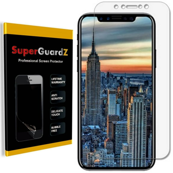 [2-Pack] For iPhone X / iPhone 10 Year Edition - SuperGuardZ [FULL COVERAGE] HD Clear Screen Protector + LED Stylus Pen