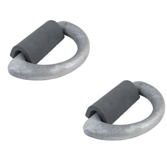 (2 Pack) Forged Steel D-Ring, 36 Ton, Weldable for Decks or Hatch Covers